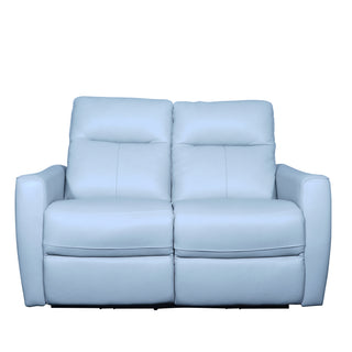 2 seater white living room sofa recliner with italian top grain leather