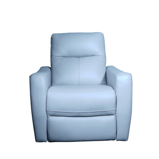 white living room armchair sofa motorized recliner semi aniline