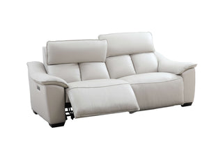 luxury cream colour recliner sofa side view