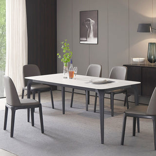 luxury sintered stone dining table with four leg