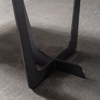 matte black carbon steel crossed dining table legs