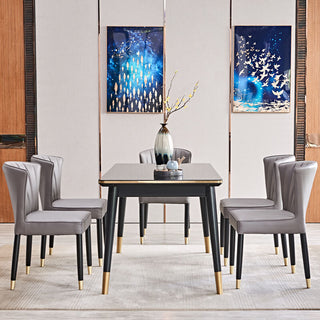 modern pleated silver black gold dining chairs with table