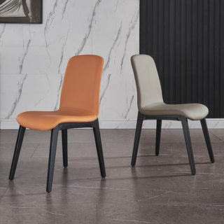 orange grey dining chair