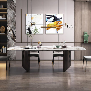 popular stainless steel sintered stone dining table