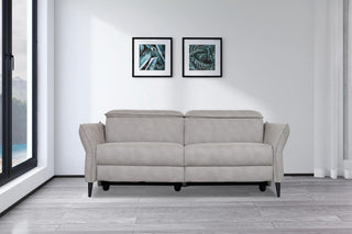 powered anson adjustable fabric recliner sofa