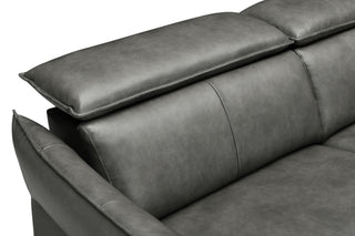 semi aniline adjustable anson 3 seater leather sofa