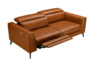 sliding leather sofa tammy brown