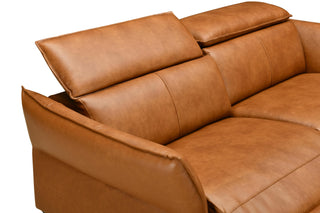 sophisticated brown leather recliner sofa with usb port