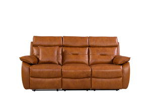 stacy recliner sofa in leather brown