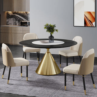 stainless steel sintered stone round dining table
