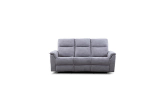 three seater fabric recliner sofa front view