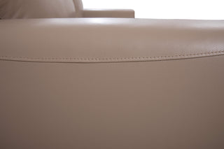 toby 3 seater light brown top grain leather sofa