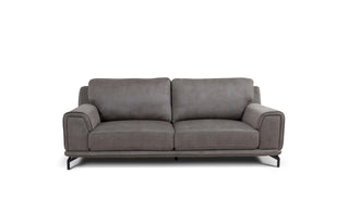 top grain leather sofa grey toby 3 seater